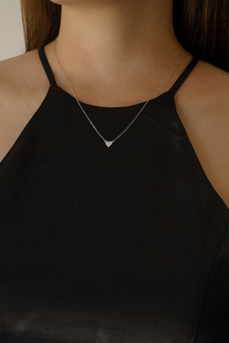 Pave Heart Necklace