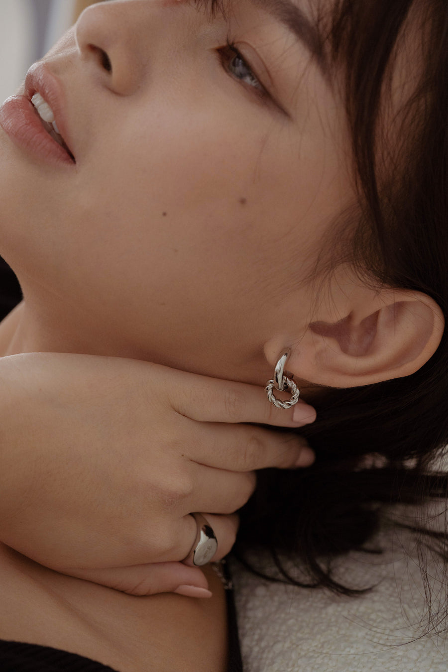 Alexia Silver Detachable Hoop Earrings
