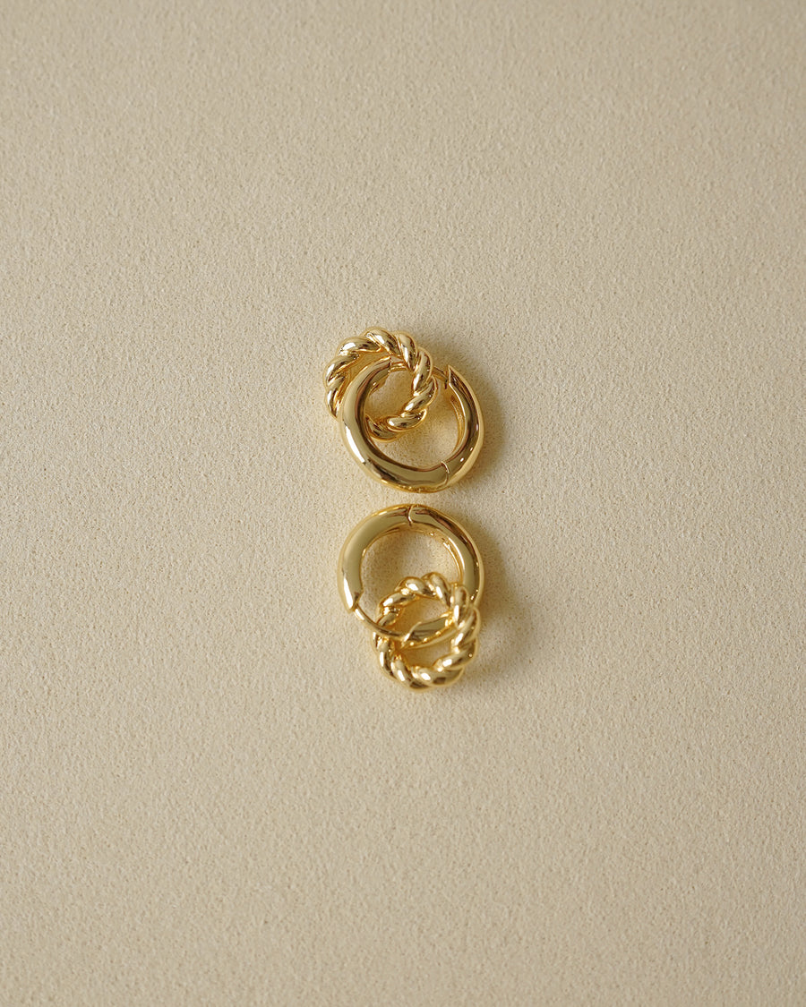 Alexia Gold Detachable Hoop Earrings