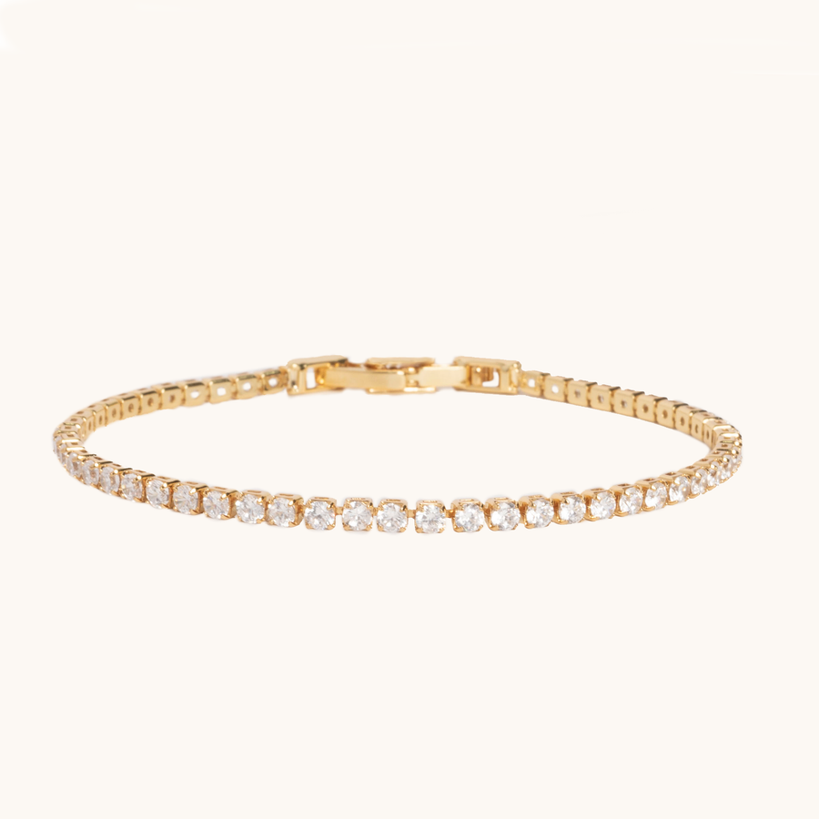 Cara Gold Cubic Zirconia Tennis Bracelet
