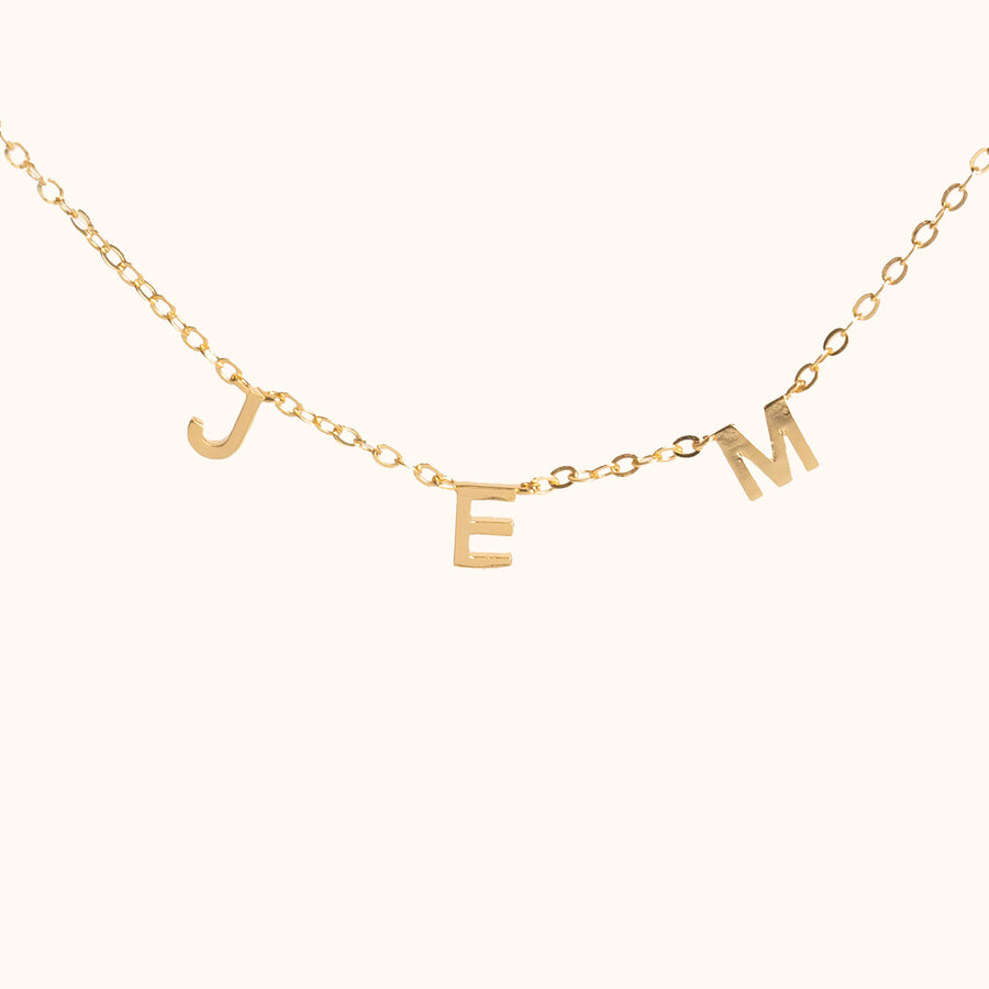 Gold Vermeil Dual Letter Necklace